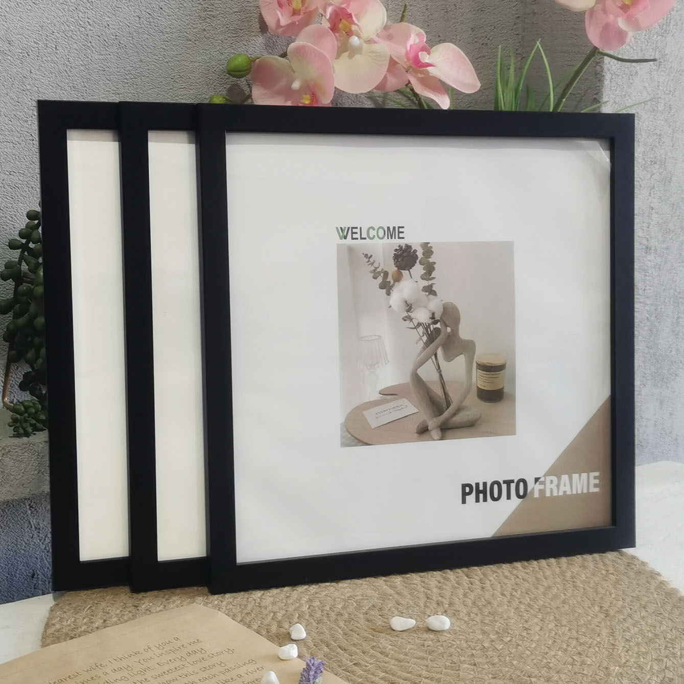 3 Adet Ahşap Kare Fotoğraf Çer - Engraved Wood Frame incelemesi ve fiyatı