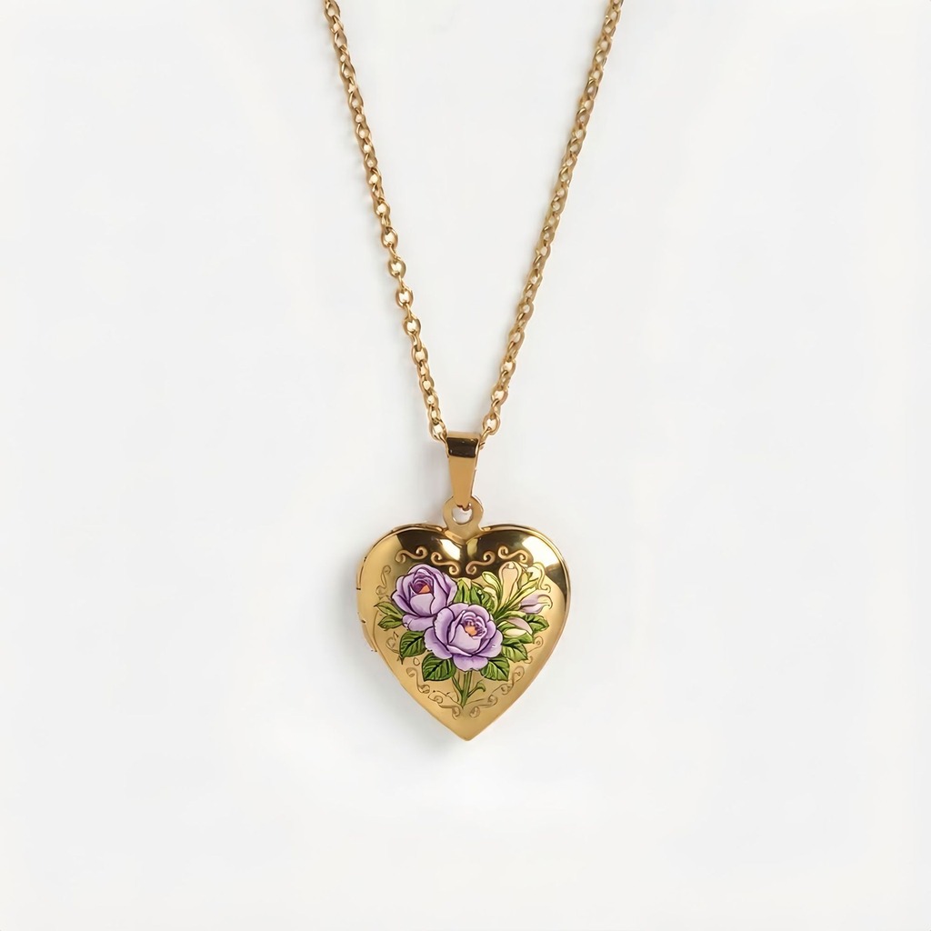 Kalp Kolye Kadınlar İçin Zarif - Birth Flower Necklace incelemesi ve fiyatı